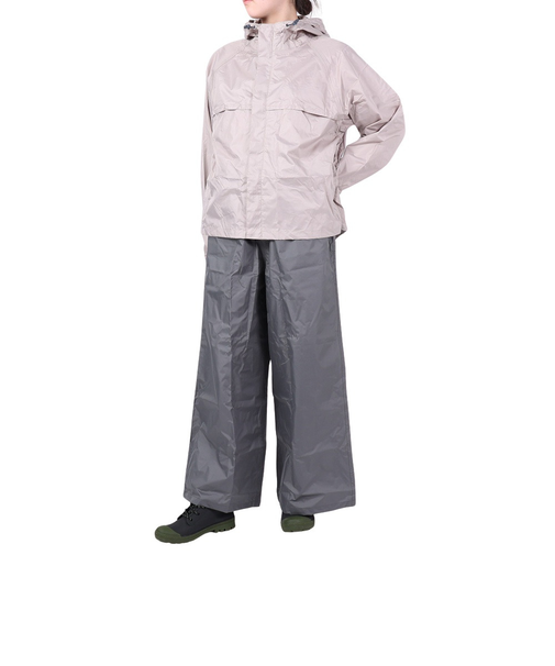 マック(Makku)レインウェア 雨具 上下セット 耐水 透湿 ワイドレインスーツ AS-620 ベージュ 透明バイザー付き