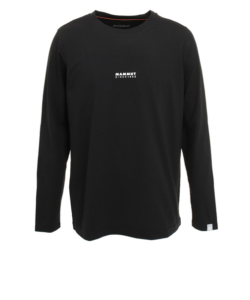マムート（MAMMUT）長袖Tシャツ QD ロゴプリント ロングスリーブ Tシャツ アジアンフィット 1016-01030-00253 ブラック EUROサイズ