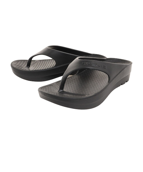 スポーツサンダル W-FLIPFLOP BLK ブラック 鼻緒付き シャワーサンダル リカバリー レジャー ビーチ プール 厚底 