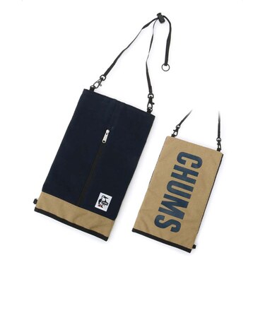 チャムス(CHUMS)ボックスティッシュカバー スウェットナイロン CH60-2693-N016 ネイビー×ブラウン 吊り下げ可能