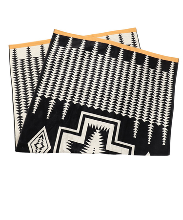 サーフムーブ（SURF MOVIE）バスタオル オーバーサイズジャガードスパタオル HardigBk 19373184214000 ブラック ブランケット