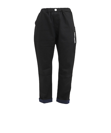クリフメイヤー（KRIFF MAYER）パンツ ロールアップ配色パンツ 2237843K-17:CHARCOAL ブラック ストレッチ 丈調節 ウエストゴム …