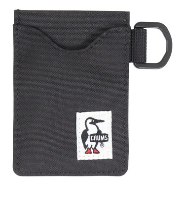 チャムス（CHUMS）カードケース リサイクルパスケース CH60-3575-K001 ブラック 定期入れ クリアポケット