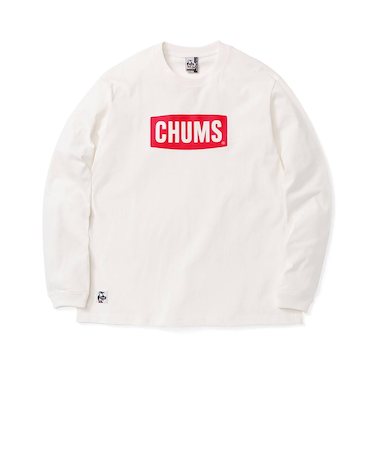 チャムス（CHUMS）高耐久 ヘビー ウェイト コットン ロゴロングスリーブTシャツ CH11-2273-W014 ホワイト ブレイキン