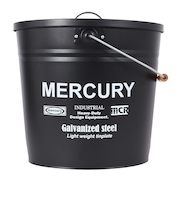 マーキュリー（MERCURY）ブリキバケツ オーバル 蓋付き ブラック MEBUBOMB
