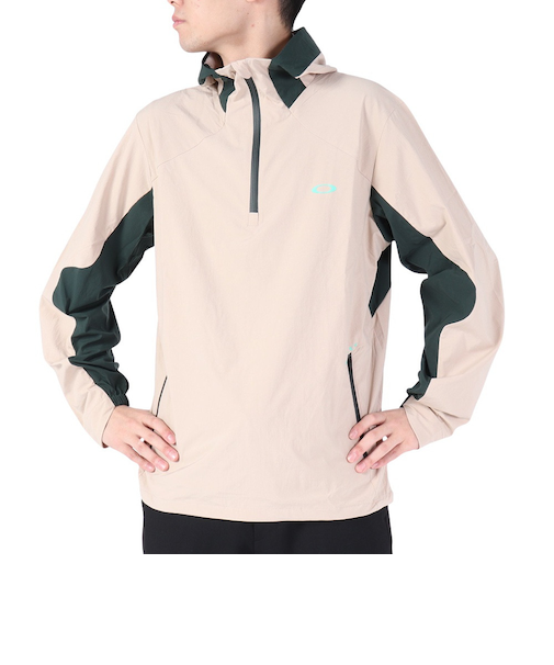 オークリー（OAKLEY）アウター ラチチュード アノラック LATITUDE ANORAK FOA404283 ベージュ USサイズ 撥水 ハーフジップ