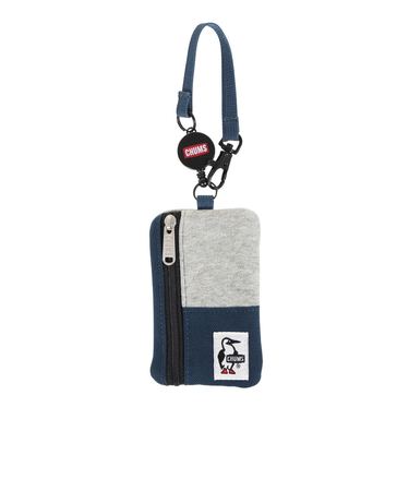 チャムス（CHUMS）コミューターパスケース スウェットナイロン CH60-3619-G019 グレー×ネイビー リール付