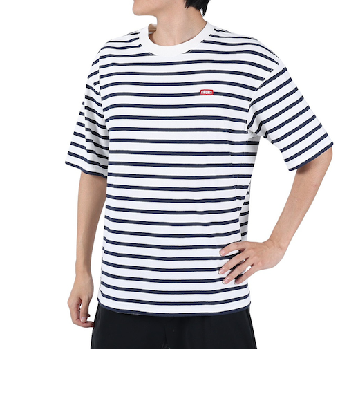 チャムス（CHUMS）半袖Tシャツ オーバーサイズドビッグブービーTシャツ CH01-2167-W011 ホワイト×ネイビー