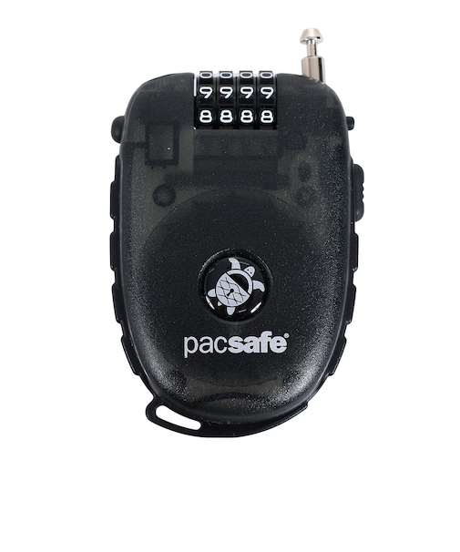 パックセーフ（pacsafe）ダイヤルロック 250 4ダイアルリトラクタブル ケーブルロック 12970051-スモーク