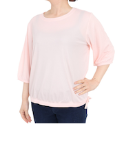 接触冷感 速乾 半袖Tシャツ 5分袖Tシャツ ZTFAH75-004 ピンク