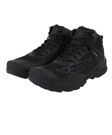 キーン（KEEN）トレッキングシューズ ネクシス エヴォ ミッド ウォータープルーフ 防水ハイキングシューズ 1027191 ブラック 登山靴