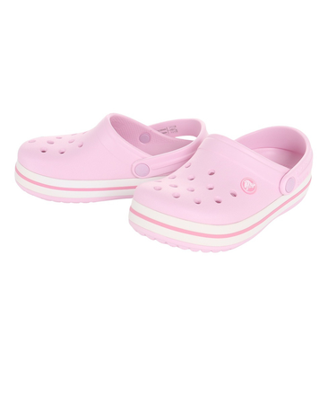 クロックス（crocs）ジュニアサンダル クロックバンド クロッグ キッズ ピンク 207006-6GD-2023 シャワサン レジャー プール