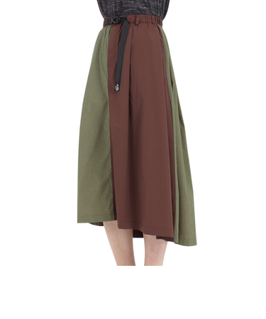 パワー・トゥ・ザ・ピープル(POWER TO THE PEOPLE)スカート ボトム MOVING クライミングスカート 3701201-80 A ブラウン×…