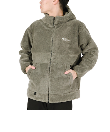 ジャックウルフスキン（JackWolfskin）アウター フリースジャケット JP SHERPA 3L フルジップフーディー 5032641-4550 カーキ