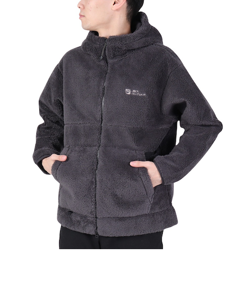 ジャックウルフスキン(JackWolfskin)アウター フリースジャケット JP SHERPA 3L フルジップフーディー 5032641-6350 チャコ…