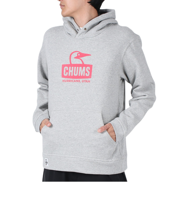 チャムス（CHUMS）スウェット パーカー ブービーフェイス プルオーバー CH00-1419-G045 チャコールグレー 裏起毛 綿100
