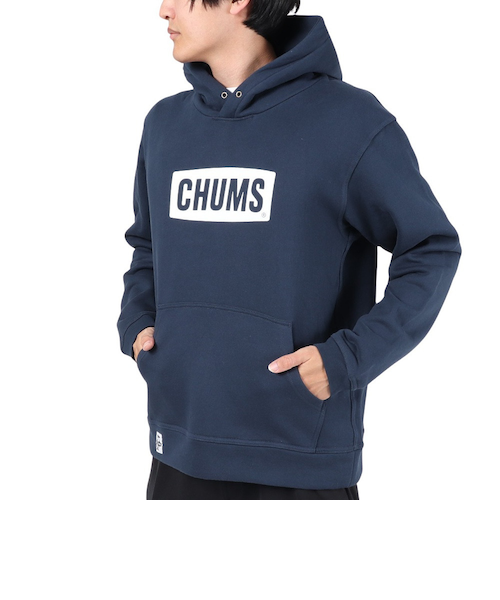 チャムス(CHUMS)スウェット パーカー チャムス ロゴ プルオーバー CH00-1418-N082 ネイビー×ホワイト 裏… チャムス（CHUMS）スウェット パーカー チャムス ロゴ プルオーバー