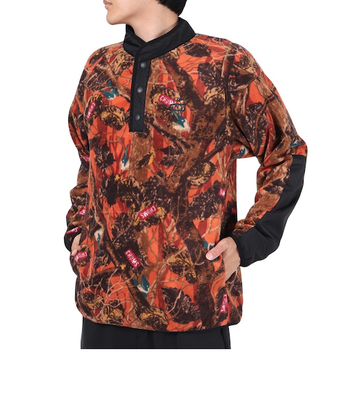 チャムス（CHUMS）フリース プルオーバー リサイクルチャムリーフリースハリケーントップ CH04-1365-Z291 ブラウン アウター