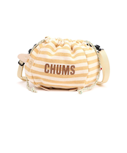 チャムス（CHUMS）巾着バッグ シープミニバッグ スウェット CH60-3656-Y067 オレンジ ボーダー