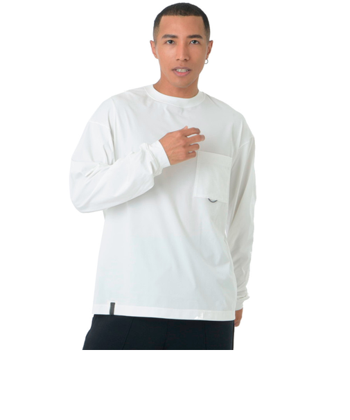 ニューバランス（new balance）長袖Tシャツ ラッシュガード MT1996 ロングTシャツ AMT45018 WT ホワイト 吸汗速乾 透けにくい