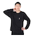 クリフメイヤー（KRIFF MAYER）ワンポイント シンプル 長袖Tシャツ キャンプラビットロンT ミニ刺繍 2337808-19:BLACK ブラック ユ…