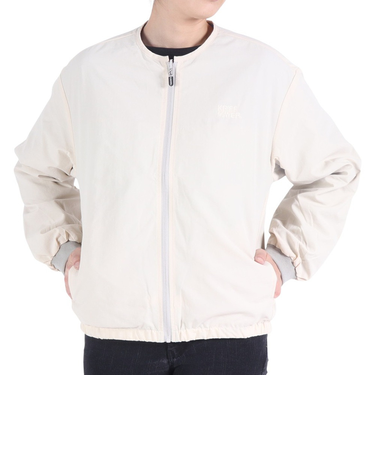 クリフメイヤー（KRIFF MAYER）アウター リバーシブル ノーカラー ひっくりライトジャケット 2334401L-8:IVORY ホワイト×ブルー