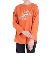 クリフメイヤー（KRIFF MAYER）ロンT 長袖Tシャツ SNOOPY スヌーピー ゆるロンT 2337824L-45:ORANGE オレンジ