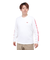 チャムス（CHUMS）高耐久 長袖Tシャツ ロンT HWYCロングスリーブTシャツ CH01-2276-W014 ホワイト 綿100 袖ロゴ