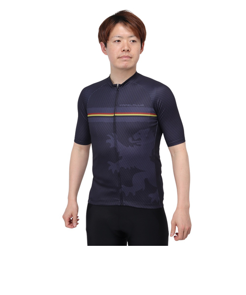 カペルミュール（KAPELMUUR）サイクリング ウェア 半袖 ベルギーライン プリントジャージ kphs1099-BK kphs1099-BK 日焼け防止 …