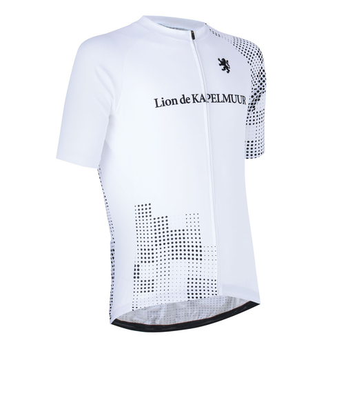 カペルミュール（KAPELMUUR）サイクリング ウェア 半袖 ランダム ドットプリント ジャージ lihs1038-WH UVカット 日焼け防止