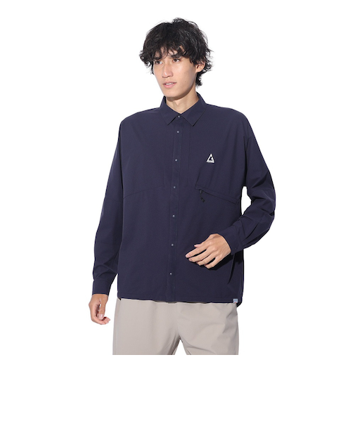 撥水 4Way ストレッチ 長袖シャツ ベルクシャツ RE24SHY5610012 NVY
