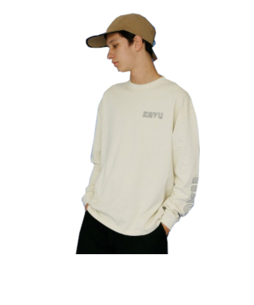 スリーブプリント ロングスリーブTシャツ 19822010  IVR