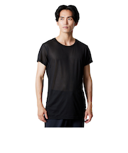 ミズノ（MIZUNO）カルエアー 半袖アンダーシャツ インナー クルーネック C2JAB11109 ブラック 速乾