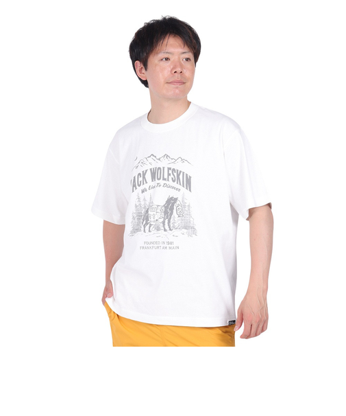 ジャックウルフスキン(JackWolfskin)半袖Tシャツ JP WANDER WOLF T 5033971_5055