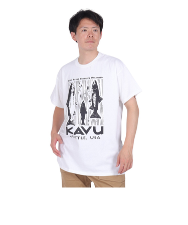 サーモン半袖Tシャツ 19822053 WHT