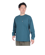 ジャックウルフスキン(JackWolfskin)長袖Tシャツ ロンT ポケット ロングスリーブTシャツ 5022585-4299 グリーン 耐久性 綿100