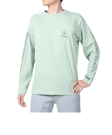 ボンファイアー（Bonfire）速乾 ドライ 長袖Tシャツ ロンT キャンピングラヴァーズTシャツ 50BNF4SCD2310 MNT ミント 袖プリント