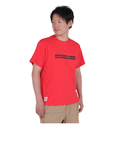 チャムス（CHUMS）接触冷感 吸水速乾 バックプリント ウッドブロックプリントTシャツ CH01-2369-R001 レッド