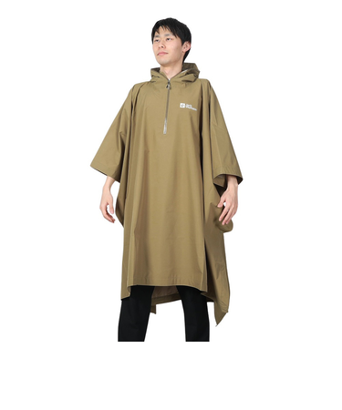 ジャックウルフスキン（JackWolfskin）レインコート レインウェア タープトランスフォーム ポンチョ 5033751-5153 カーキ 防水透湿