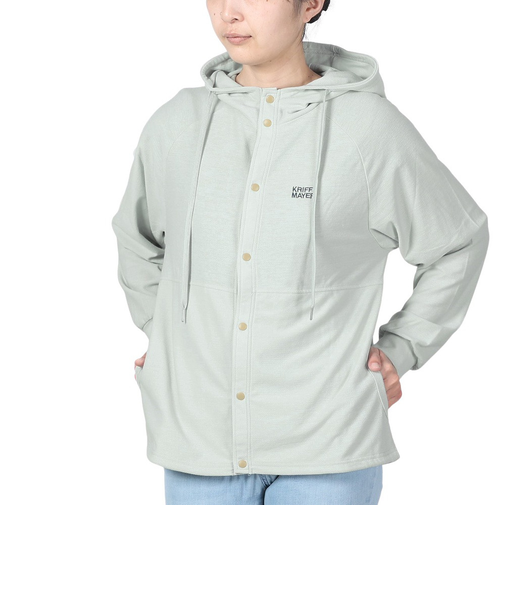 クリフメイヤー（KRIFF MAYER）日焼け対策 UVカット さらっと羽織れる さらボタン パーカー 2347823L-15 GRAY グレー