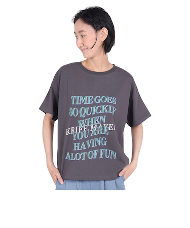 クリフメイヤー（KRIFF MAYER）接触冷感 吸水速乾 半袖 ウェットプロテクト ユル Tシャツ ロゴ 2347880LX:17:CHARCOAL チャコ…