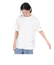 クリフメイヤー（KRIFF MAYER）接触冷感 吸水速乾 半袖 ウェットプロテクト Aライン Tシャツ 花 2347881LX:5:OFF オフホワイト