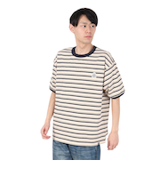 クリフメイヤー(KRIFF MAYER)チルタイムマルチボーダー半袖Tシャツ 2343100-9:NATURAL