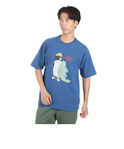 クリフメイヤー（KRIFF MAYER）ヴィンテージライク アニマル 半袖Tシャツ ペンギン 2347205-74:BLUE ブルー ユニセックス仕様