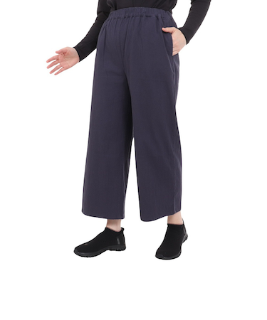 クリフメイヤー（KRIFF MAYER）冷感ロハテコフレアパンツ 2347838L-79:NAVY