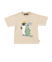 クリフメイヤー（KRIFF MAYER）ジュニア 半袖Tシャツ ウェットプロテクトアニマルTシャツ ペンギン 2347858K-20:BEIGE ベージュ 冷…