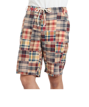 クリフメイヤー（KRIFF MAYER）チェック柄 ショートパンツ パッチワークショーツ 2353101X:20:BEIGE ベージュ