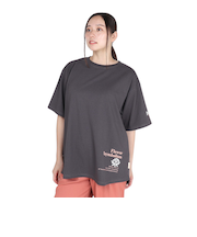 クリフメイヤー（KRIFF MAYER）接触冷感 吸水速乾 半袖 ウェットプロテクト Aライン Tシャツ 花 2347881LX:17:CHARCOAL チャ…