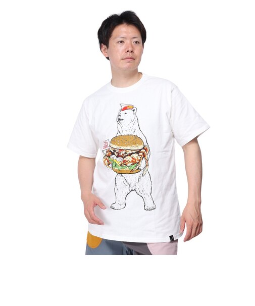 ゴースローキャラバン（GOSLOWCARAVAN）DOMDOM×GSC USA/Cカニバーガークマ Tシャツ 321941 WHT