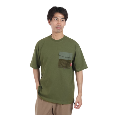 コールマン（Coleman）布帛ポケット付き 半袖Tシャツ X5431A KHA